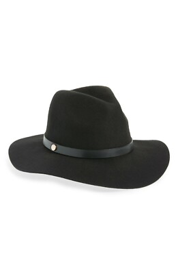 ‼️RARE‼️?ALL SAINTS??NWT?Long Brim Fedora Hat Bronson Wide Brim Wool Fedora Hat Black | ALLSAINTS US main image 4