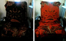 PASHMINA Paisley Shawl WRAP Throw 55% Pashmina 45% Silk, Dark Orange, Red, Black