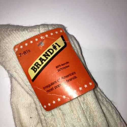 Kids VINTAGE Orlon CABLE Knee High Sock Size 7-81/2,irregulars - Picture 2 of 3
