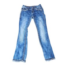 Rock Revival Gloria Boot Jeans Women's 24x28 Blue Washed Denim  Jeans