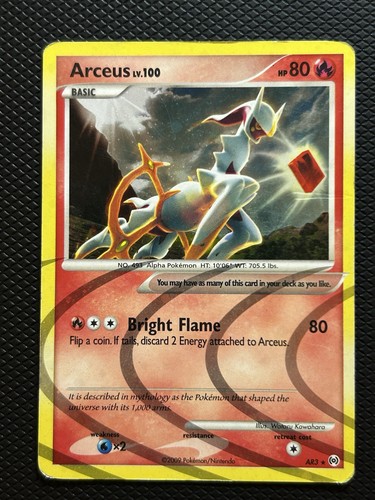 Pokemon TCG Arceus Lv.100 AR3 Arceus LV.X Holo Rare 2009 80 HP EN