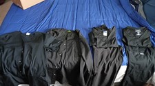 LOT Cherokee Wm Black Scrubs Sz Med Sm 2 Full Sets 2 Tops 6 Total Items