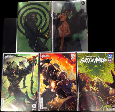 DC Comics Absolute Green Arrow #1 x3, #2 x2 Variant Covers Foils x2 (5 Issues)