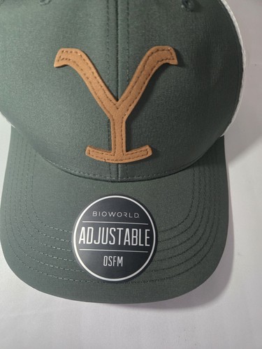 YELLOWSTONE DUTTON RANCH OLIVE TRUCKER SNAPBACK MESH HAT - Picture 2 of 9