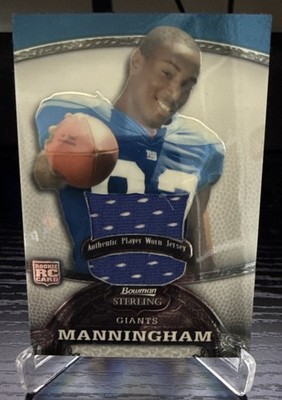 Topps 2008 Bowman Sterling Large Swatch Relics #174 Mario Manningham RC /309