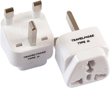 2 Pack UK Travel Adapter for Type G Plug - Works with Electrical Outlets in Unit