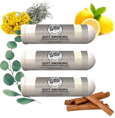 Wild Essentials 3 Pack of Quit Smoking Aromatherapy Nasal Inhalers Made with...