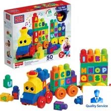 Mega Bloks ABC Musical Train Toy Building Blocks with Music - 50pc