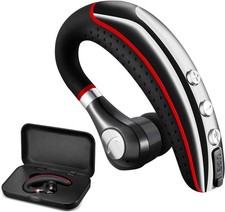 Bluetooth Headset,Wireless v5.0 Business Earpiece in Ear Red