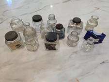 MIXED LOT OF 15 VTG INK BOTTLES