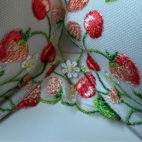 Victoria's Secret Dream Angels Push-Up Bra 36DDD Strawberry Cherry Embroidered