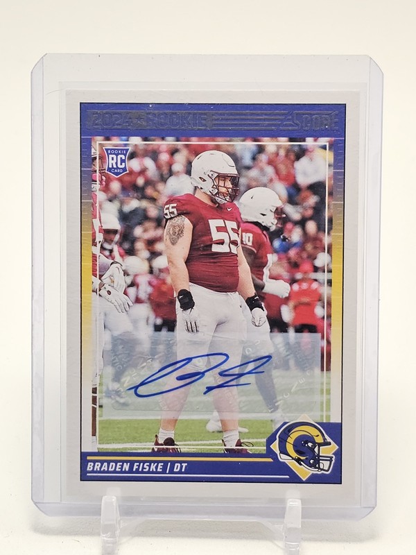 BRADEN FISKE 2024 SCORE ROOKIE AUTO #325 RAMS Q6572
