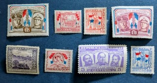 Paraguay 1950s Fine mint group of 8 stamps sg741 onwards Mvlh