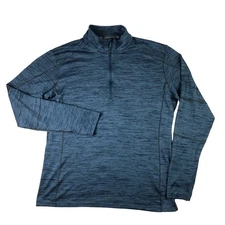 Kuhl Alloy 1/4 Zip Mens XL Blue Heathered Lightweight Pullover Sweatshirt