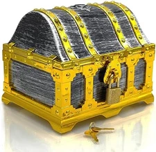 Kids Pirate Treasure Chest with Lock