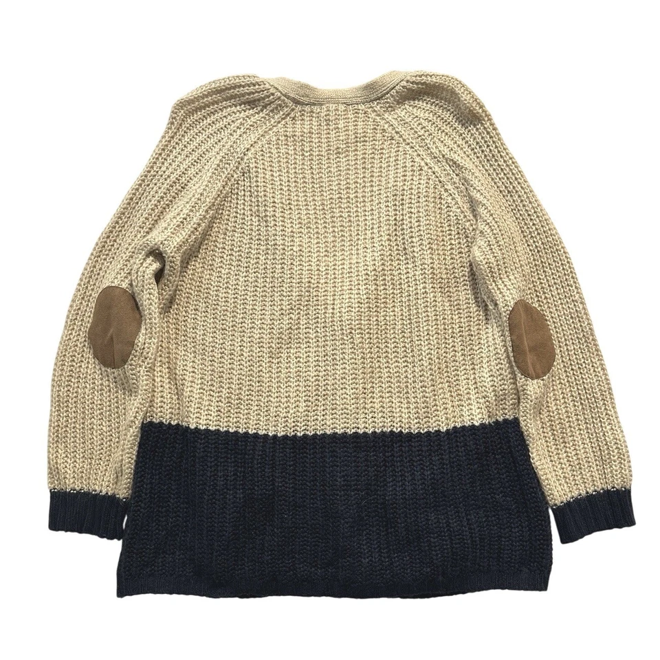 Suéter de Colección Maison Jules para Mujer 2XL Cárdigan Mezcla de Lana Gamuza Parches en el Codo Foto 2 de 4