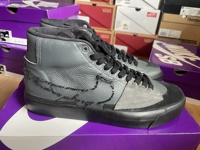 Size 9 - Nike Zoom Blazer Edge SB Mid Iron Grey Patchwork 2021 Skateboarding
