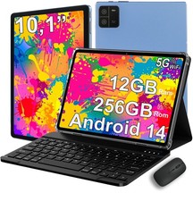 2025 14in/10in Android 14 Tablet 12/24GB RAM 256GB ROM 5G WiFi Tablet 1920 1200