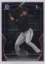 2023 Bowman Draft Chrome Fuchsia Lunar Refractor /199 Jake Deleo #BDC-158 12yh
