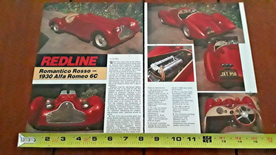 1930 ALFA ROMEO 6C - SPECIFICATIONS - ORIGINAL  1990 ARTICLE