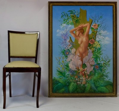 Noëlla LAMMERS (1915 1990) Artprice, Weibliche Allegorie, Akt, Öl, 126 x 91 cm