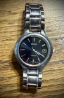 Vintage Mens Seiko Titanium Dark Blue Dial Silver Case/ Bracelet 7N42-8099