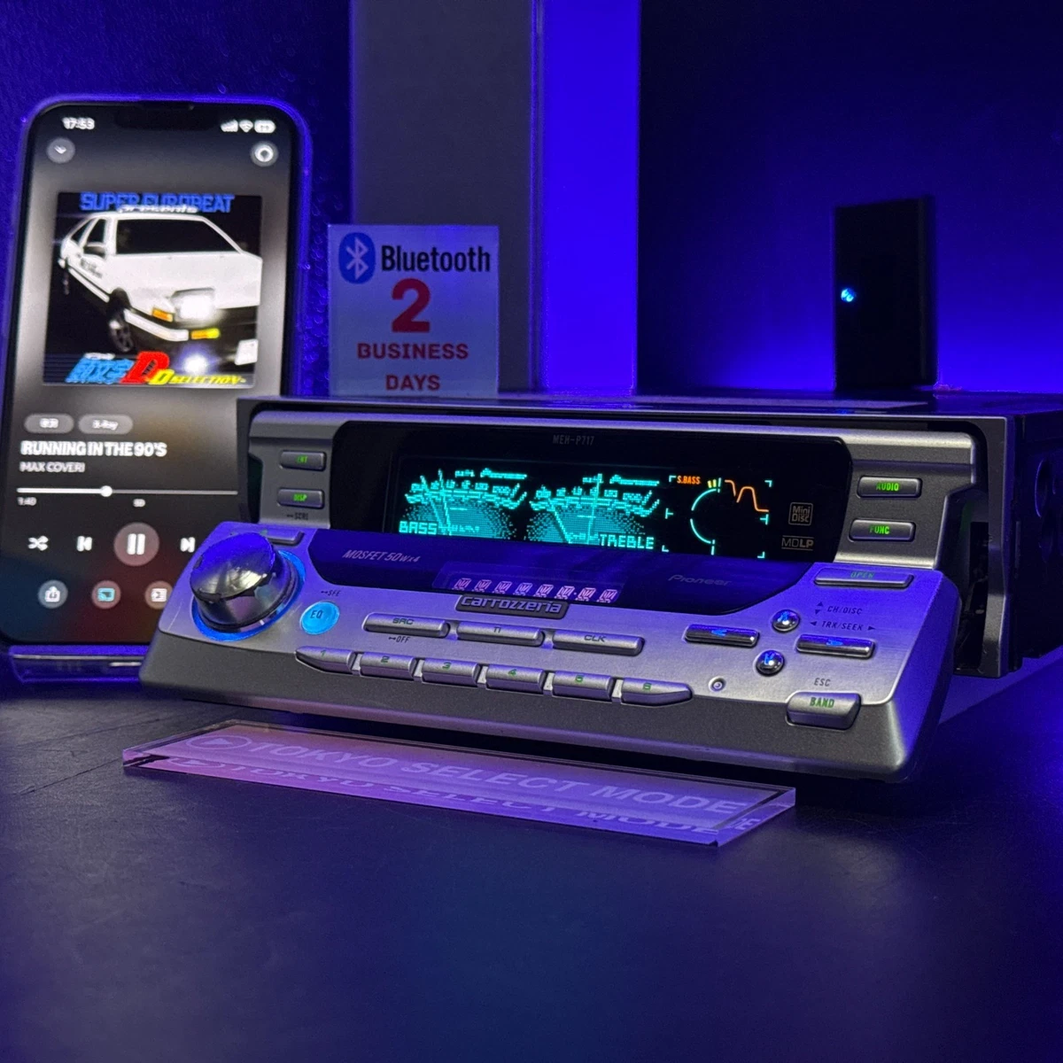 Pioneer Carrozzeria MEH-P717 MD Player Added Bluetooth Dolphin