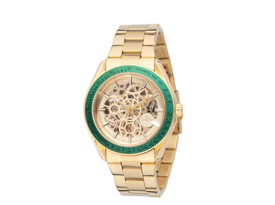 Invicta Objet D Art Excelsior Mens 43mm Automatic Watch Gold Tone Skeleton 69453