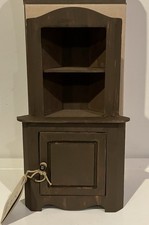 New MAILEG MOUSE FURNITURE Miniature Cute Tiny Brown Corner Cabinet NIB