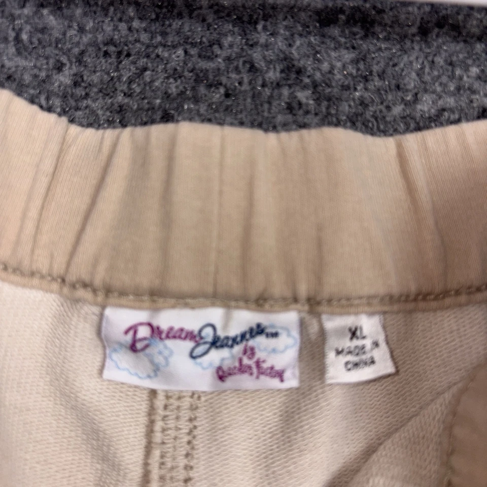 Pantalones Quacker Factory para mujer talla XL beige cortos informales pierna ancha Foto 3 de 4