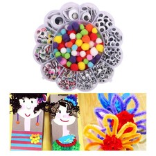 900 pezzi Wiggle Googly Eyes Artigianato autoadesivo Occhi con pompon