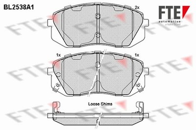 Bremsbelagsatz Scheibenbremse FTE 9010790 für HYUNDAI i40 1 CW VF CVVT GDI KIA 3