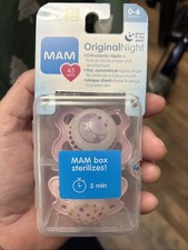 MAM Original BPA Free Pacifiers W/Sterilizing Case 0-6Mos. 
