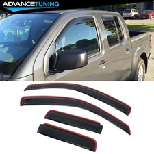 Fits 05-20 Nissan Frontier Crew Cab In-Channel Window Visor Rain Sun Guard 4PC