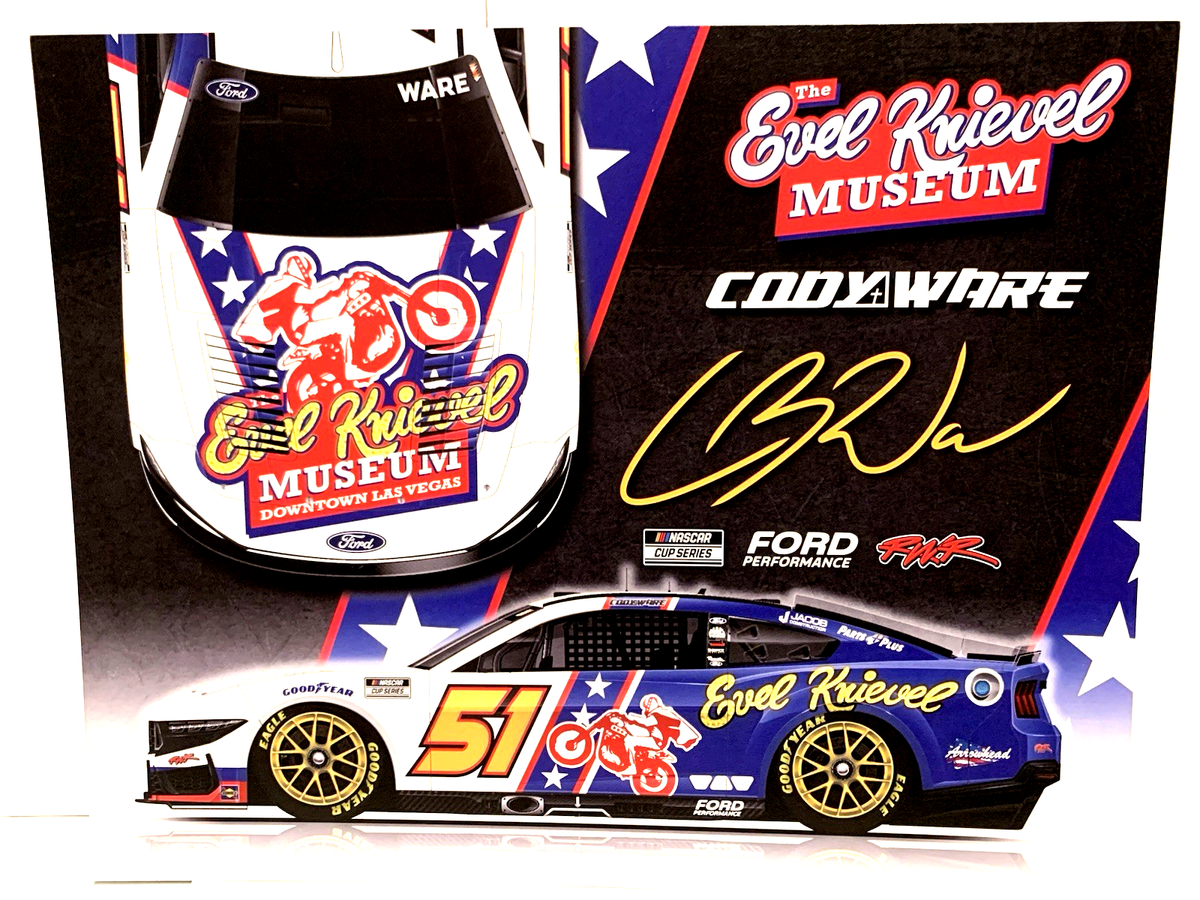 2025 CODY WARE #51 THE EVIL KNIEVEL MUSEUM DARKHORSE RWR NASCAR