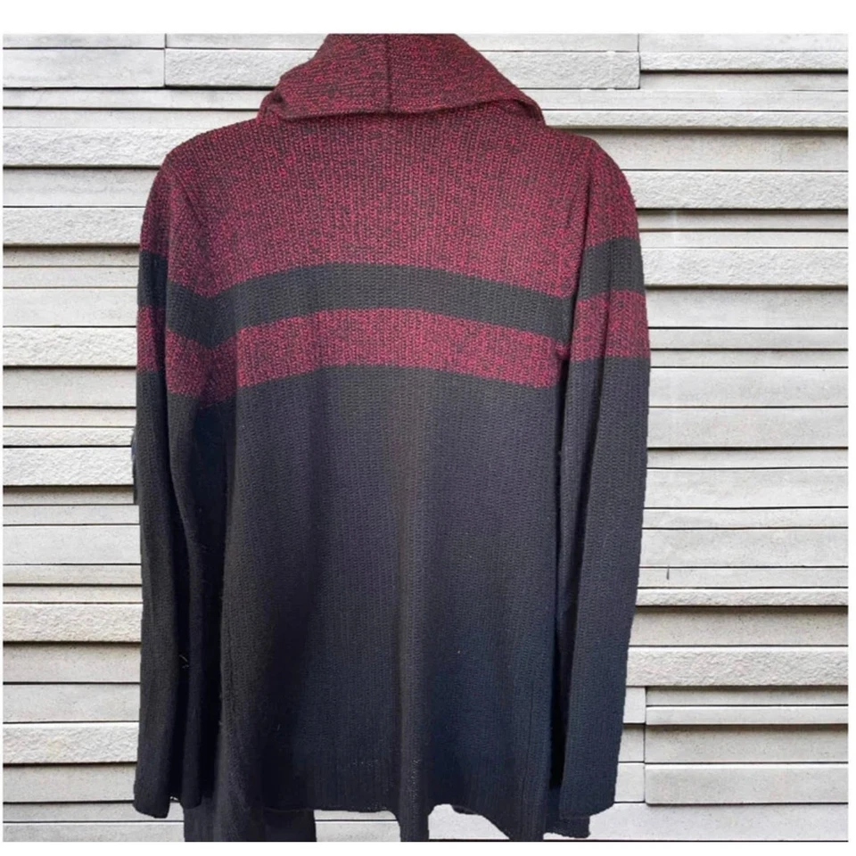 Sweet Romeo Black & Red Cardigan Sweater Sz. 1X - Image 4 of 4