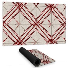 Begin Home Decor C1DM14248W5QUN 14 x 24 in. Red Lines Pattern Gaming Desk Mat...
