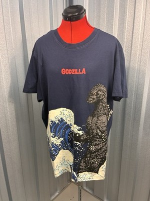 Godzilla Celio Herren Navy Graphic T-Shirt XL TOHO Wave