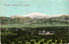 Winter Panorama of Redlands California Postcard c1907-09