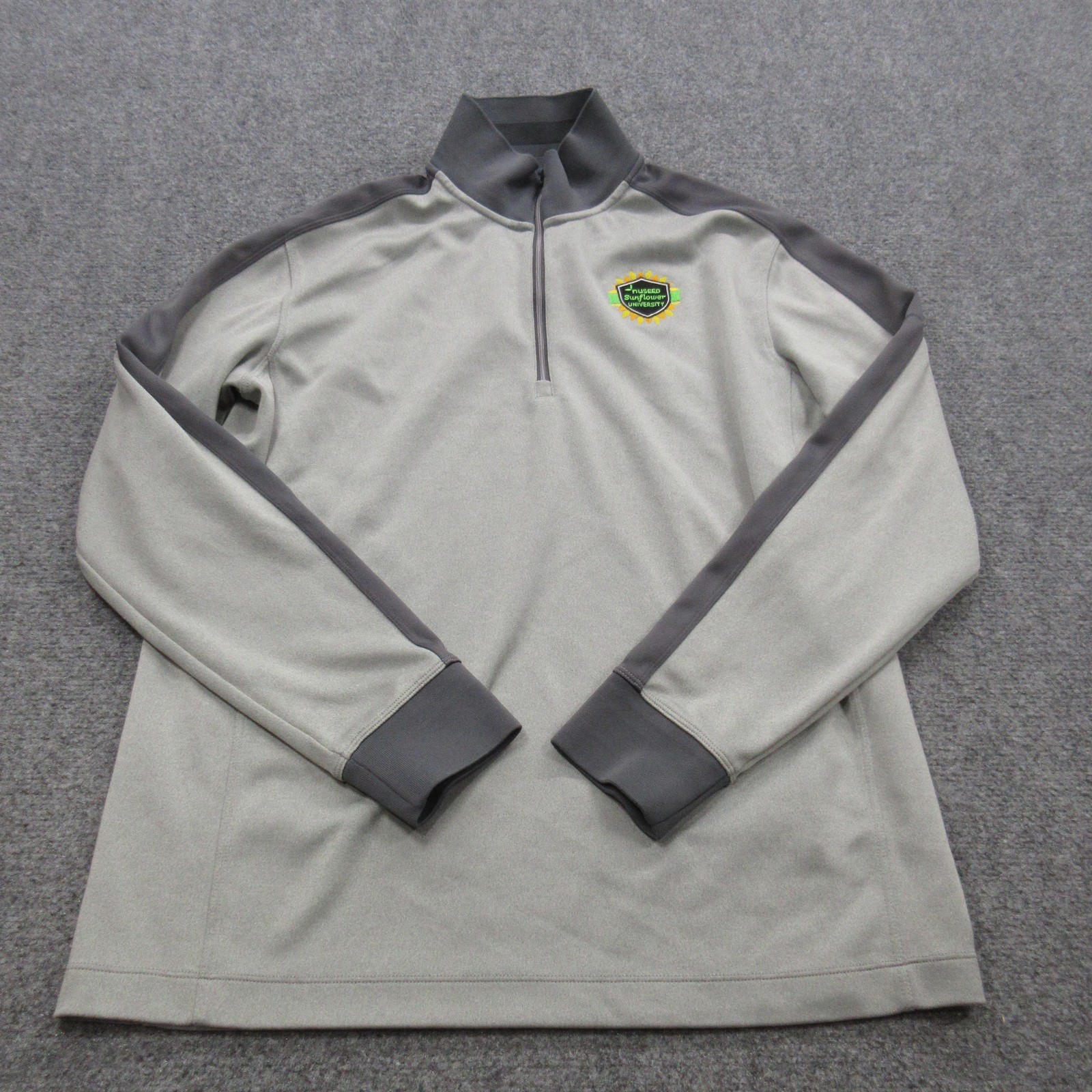 SACAI X NIKE Nike Pullover Uomo Grigio Medio Girasole Università Usat Gol 1 4 Zipcca