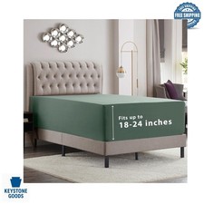 Empyrean Sage Green Deep Pocket Fitted Sheet - Soft, Wrinkle-Free, Hotel Luxury