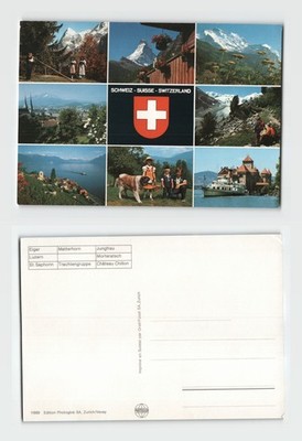 AK - Schweiz Multi-View Collage, Alpenlandschaft und Chillon UNBESPIELT