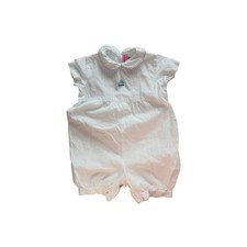 Méléze Vintage Baby Boy?s White Sailer Romper || 12 Months +