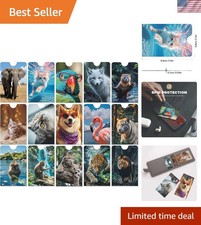 15-Pack RFID Blocking Animal Print Card Sleeves for Stylish Identity Protection