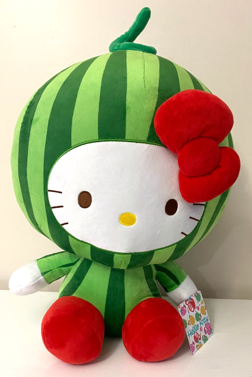 Giant Hello Kitty Plush Toy Dressed like Watermelon Fruit 17 inch