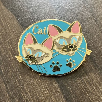 Disney Pin - Si and Am, Cast Lanyard Pin Series, Lady and the Tramp, 2002