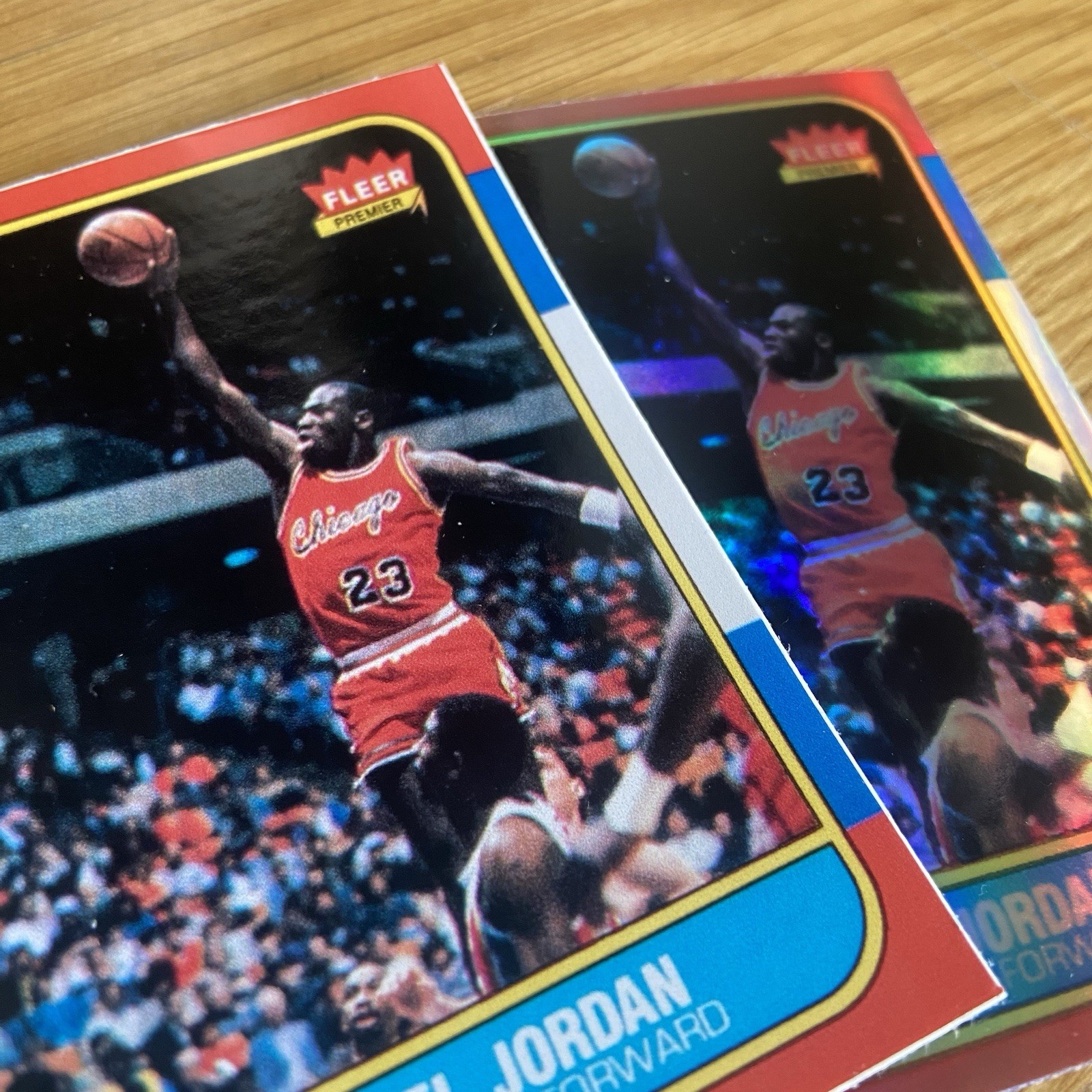 HOLOGRAPHIC & GLOSS STICKER Set of 1986 Micheal Jordan Fleer Rookie Card STICKER view 4