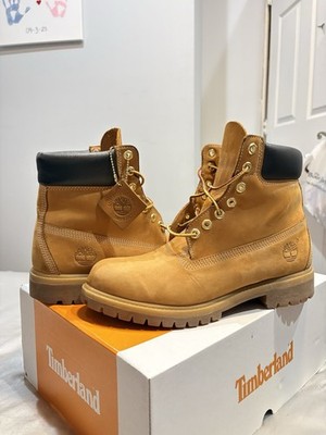 Timberland Premium 6'' Waterproof Lace-Up Work Boots Wheat Men's US 9 M