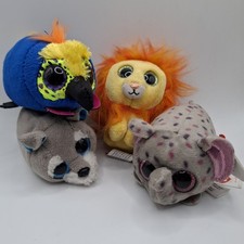 4pc Lot Ty Beanie Babies Boos Mini Miniature Plush Animal Lot Mixed Creatures