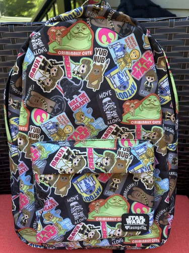 Loungefly Star Wars Sticker Print Backpack With Laptop Sleeve